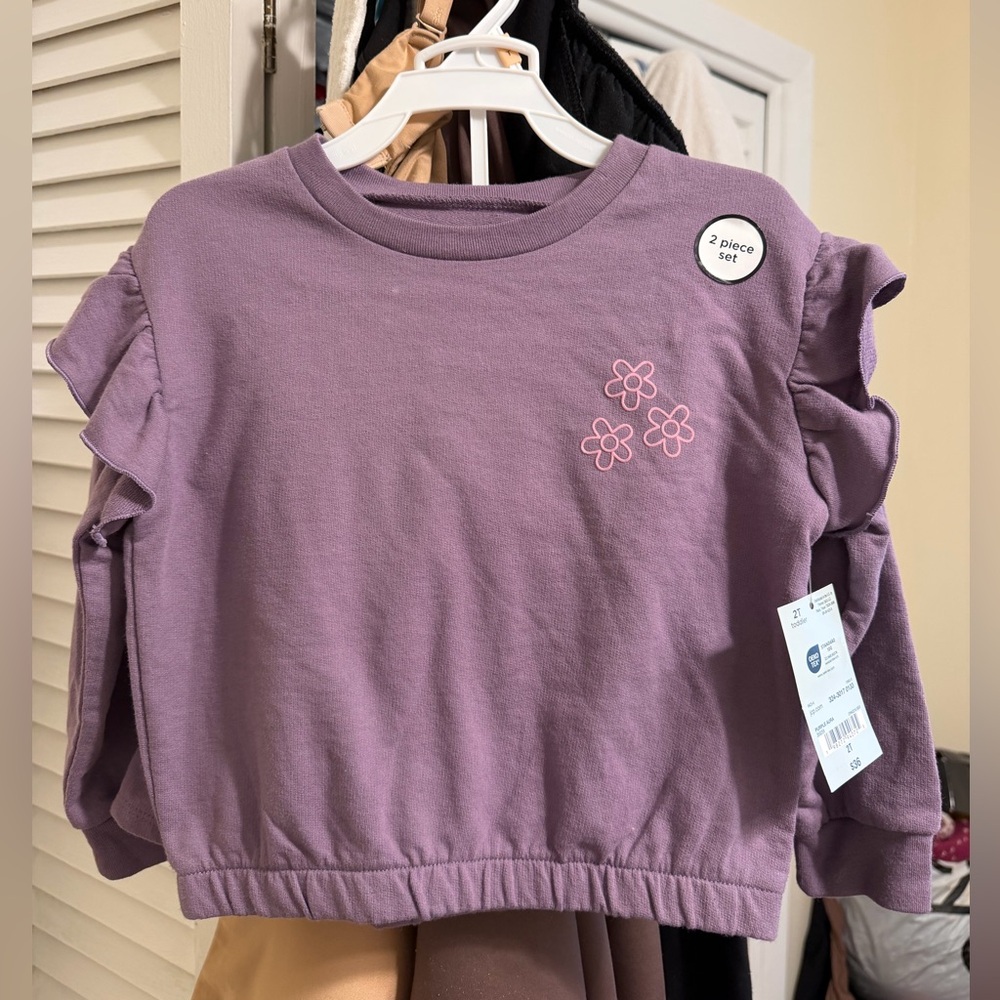 Girls 2 piece set - riffle sweater and skort